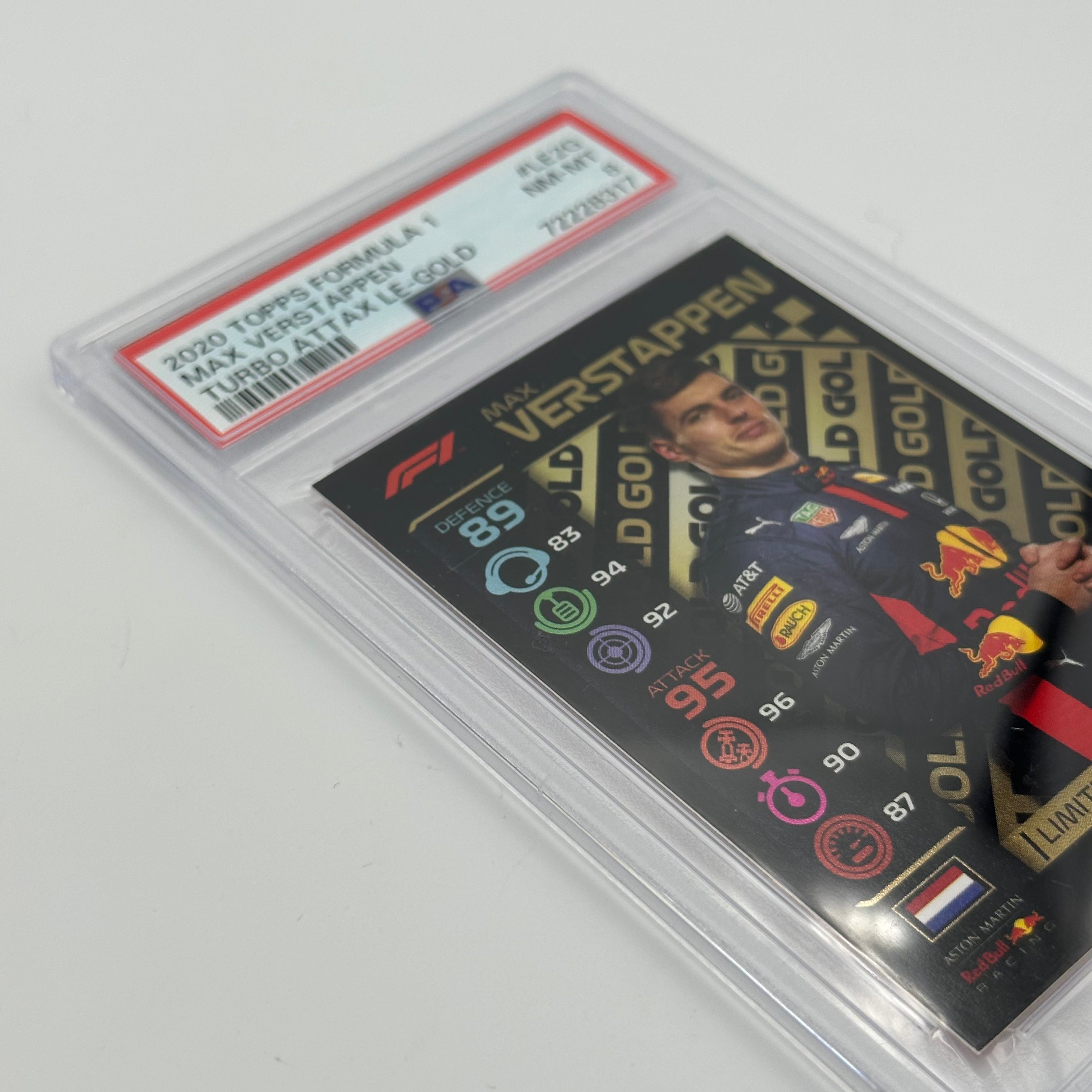 PSA 8 Graded MAX VERSTAPPEN #LE2G Limited Edition Gold Trading Card - Perfect for Collectors, Sports Memorabilia Enthusiasts & F1 Racing Fans