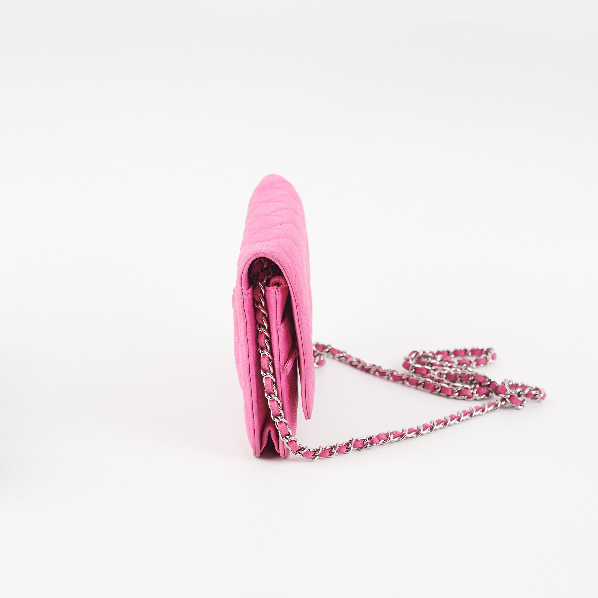 Chanel Pink Quilted Wallet On Chain WOC Bag - Luxury Crossbody Bag for Women, Perfect for Parties & Evening Events