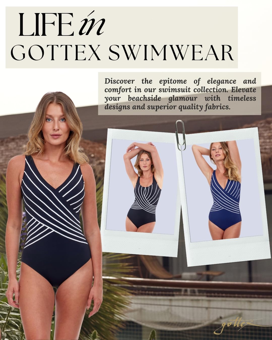 Gottex Women's Black One-Piece Swimsuit - Slimming Bathing Suit for Women, Tummy Control Swimwear - Perfect for Beach, Pool & Vacation