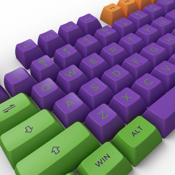 Akko EVA 01 Design Mechanical Keyboard Keycap Set - Custom PBT Keycaps for Gaming & Typing - Perfect for Anime Fans & PC Enthusiasts