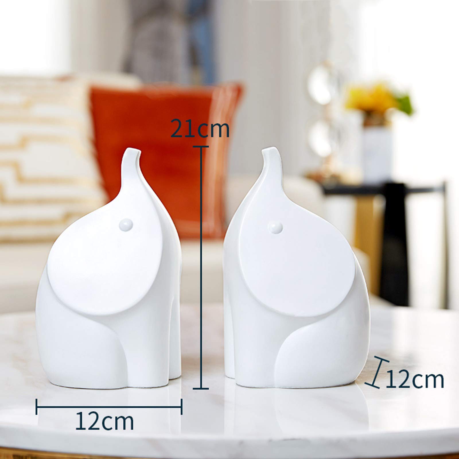 Modern Abstract Elephant Bookends for Heavy Books - Sturdy Book Supports for Shelves, Home Office & School Decor - 1 Pair - Perfect for Organizing Books, Displaying Collectibles & Adding Style to Any Space