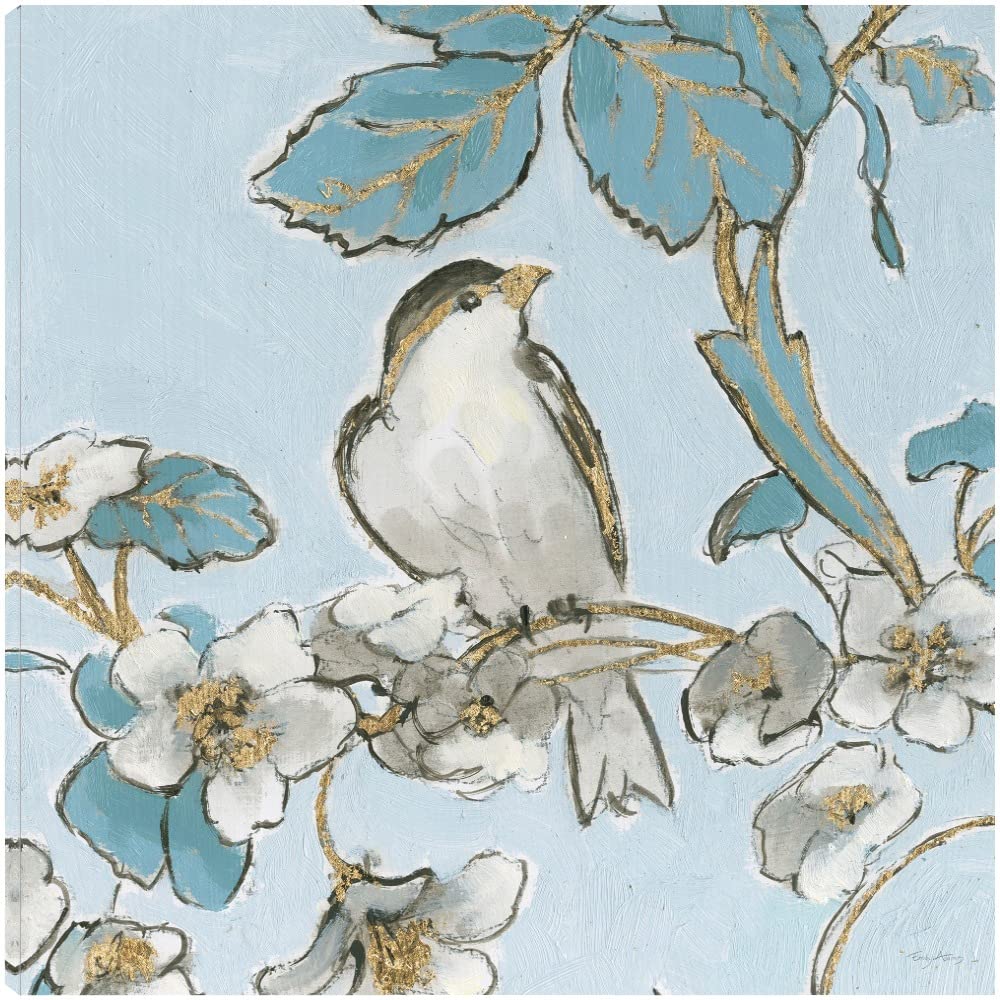 Emily Adams Fine Art Canvas - Birds III Wall Decor Painting for Living Room, Bedroom, Office | 32x32 Inch Ready-to-Hang Canvas Art | Perfect for Home, Kitchen, Bathroom & Dining Room Decor
