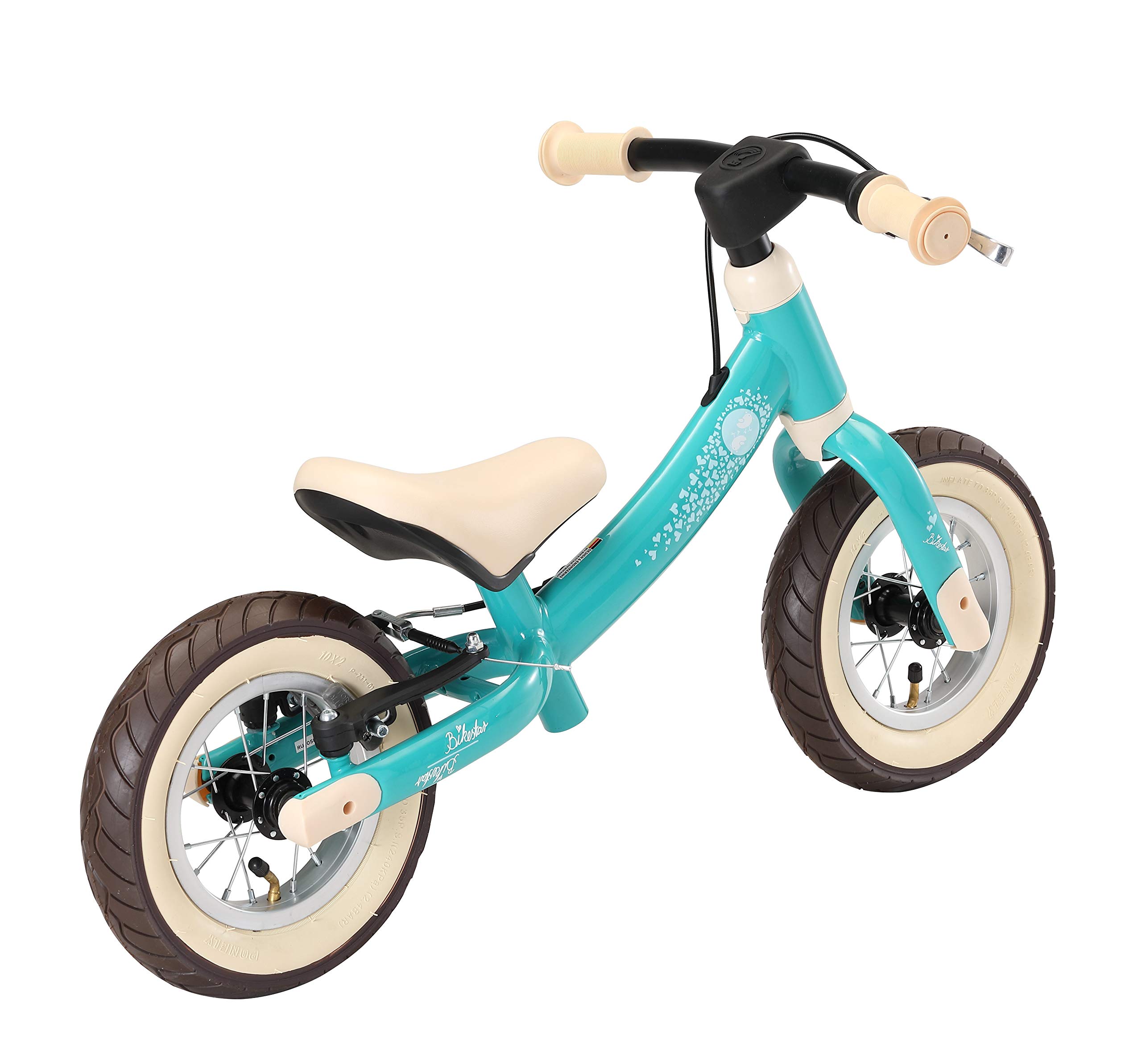BIKESTAR 10 Inch Lightweight Kids Balance Bike with Air Tires & Brakes - First Running Bike for 2-5 Year Old Boys & Girls | Perfect for Toddler Outdoor Play, Park Rides & Learning to Ride