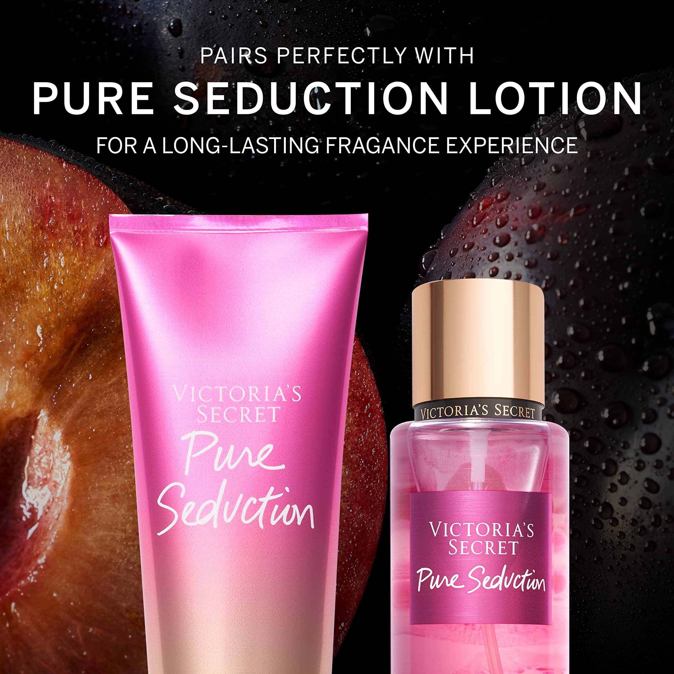 Victoria's Secret Pure Seduction Body Mist for Women - Floral Fruity Perfume with Juiced Plum & Freesia Notes, 8.4 oz / 250ml - Long Lasting Fragrance for Date Night & Special Occasions