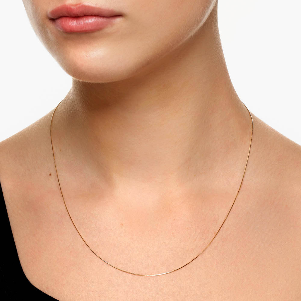 10k Gold Fine Snake Chain Necklace - Elegant & Dainty Jewelry for Women, Perfect for Layering, Everyday Wear & Special Occasions