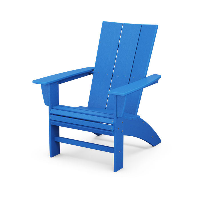 POLYWOOD Modern Curveback Adirondack Chair - Weather-Resistant Outdoor Furniture for Patio, Poolside & Garden Relaxation