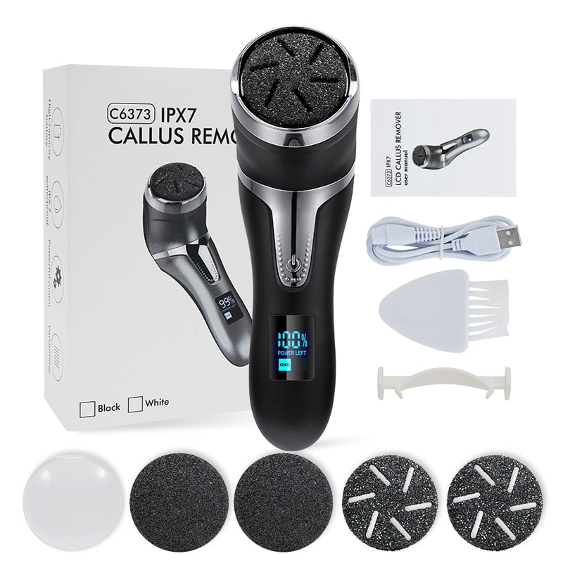 Rechargeable Electric Foot Callus Remover for Smooth Feet - Cordless Pedicure Tool for Dead Skin Removal at Home - Perfect for Dry Cracked Heels & Calluses Care