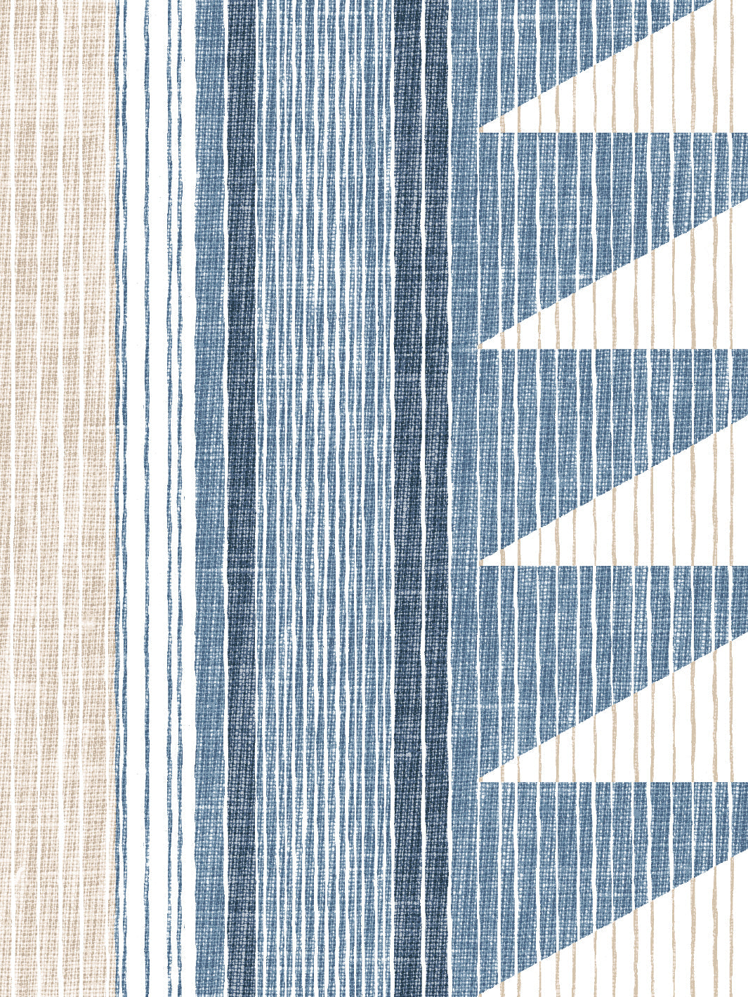Nathan Turner Edwin Stripe Wallpaper - Blue Taupe Peel & Stick Wallpaper for Living Room, Bedroom, and Nursery Decor