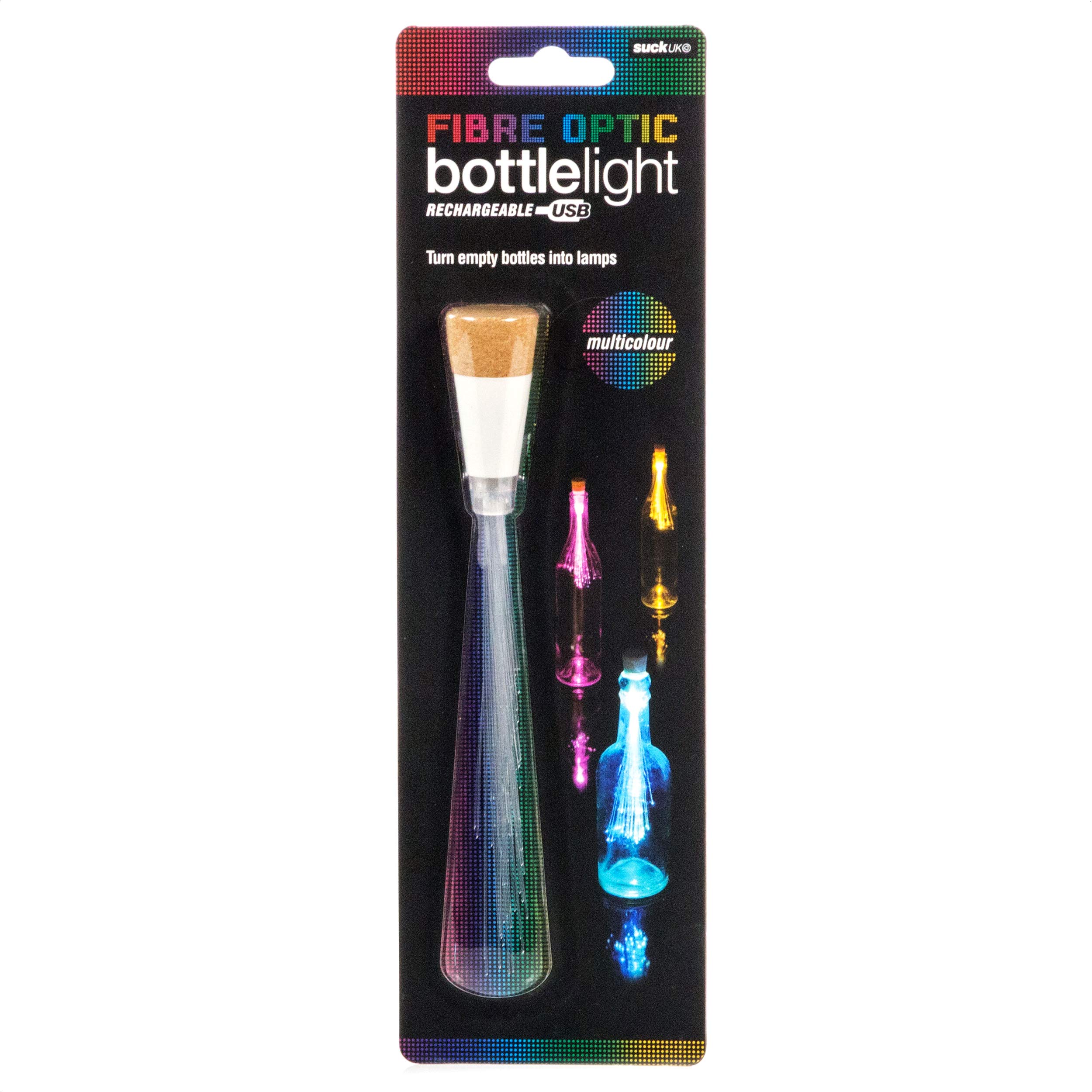 Suck UK Multi-Color USB Wine Bottle Lights - Battery Operated LED Cork Lights for Decorative Party Lighting | Perfect for Weddings, Bars, Restaurants & Home Decor