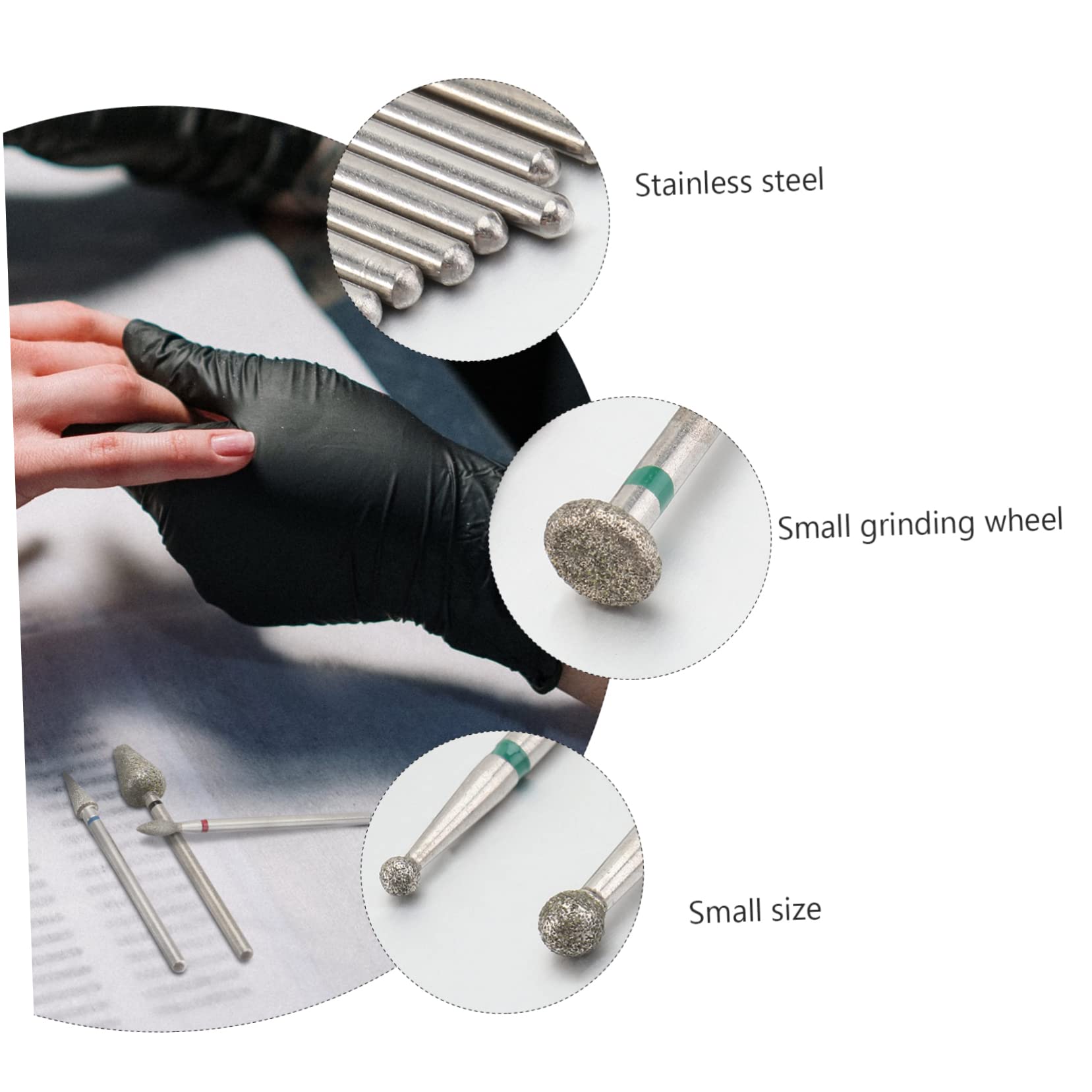 FOMIYES 10pcs Nail Drill Bits Set with Sanding Discs - Professional Nail Grinding Heads for Acrylic & Gel Polish Manicure - Perfect for Home Salon & Nail Art Enthusiasts