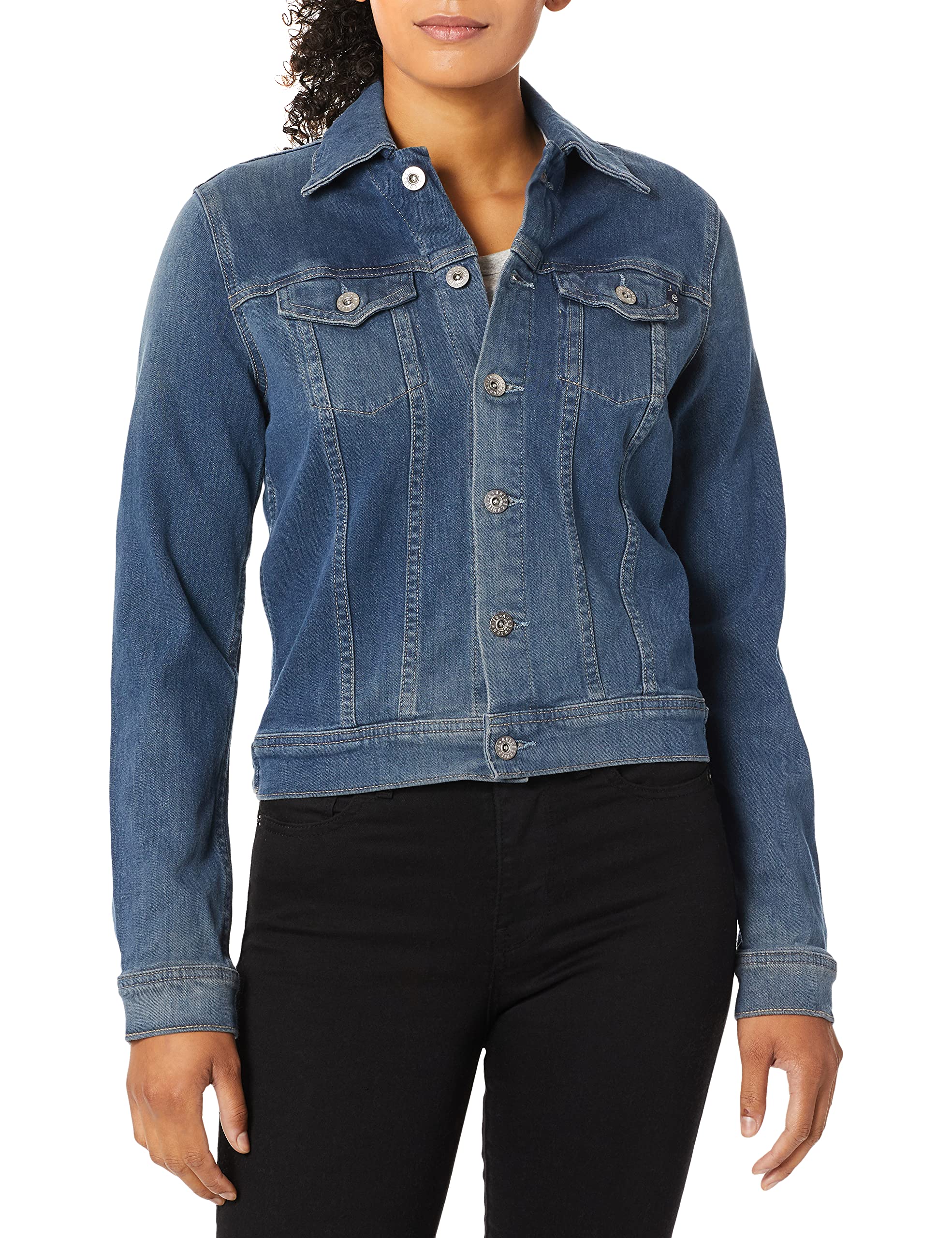 AG Adriano Goldschmied Women's Robyn Fitted Stretch Denim Jacket - Slim Fit Denim Jacket for Women, Comfortable & Stylish - Perfect for Casual Outfits, Date Nights & Layering