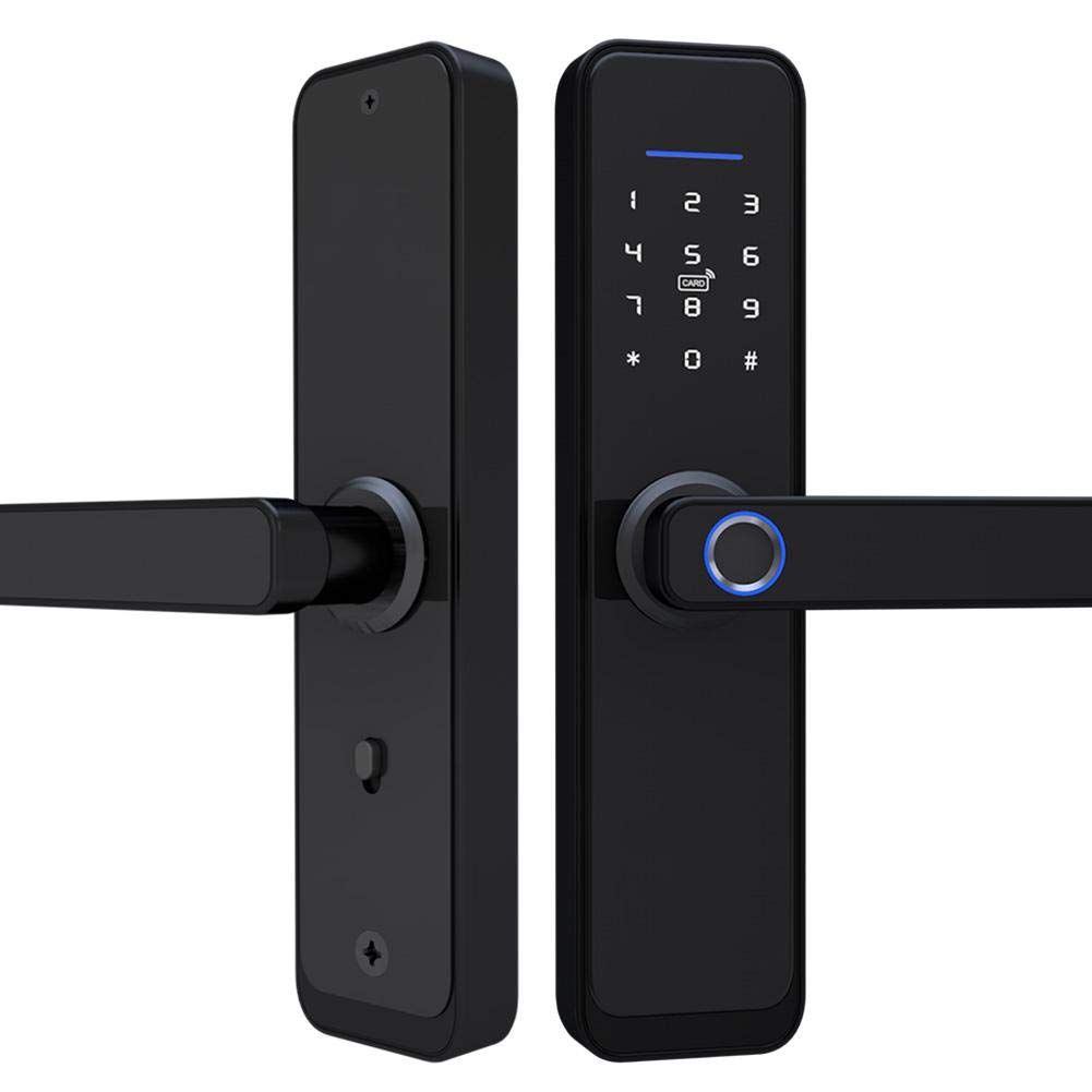 Ciciglow Smart Fingerprint Electronic Door Lock - Keyless Entry with Touchscreen Keypad, Password, IC Card & Fingerprint Access for Home Security | Perfect for Apartments, Offices & Vacation Homes