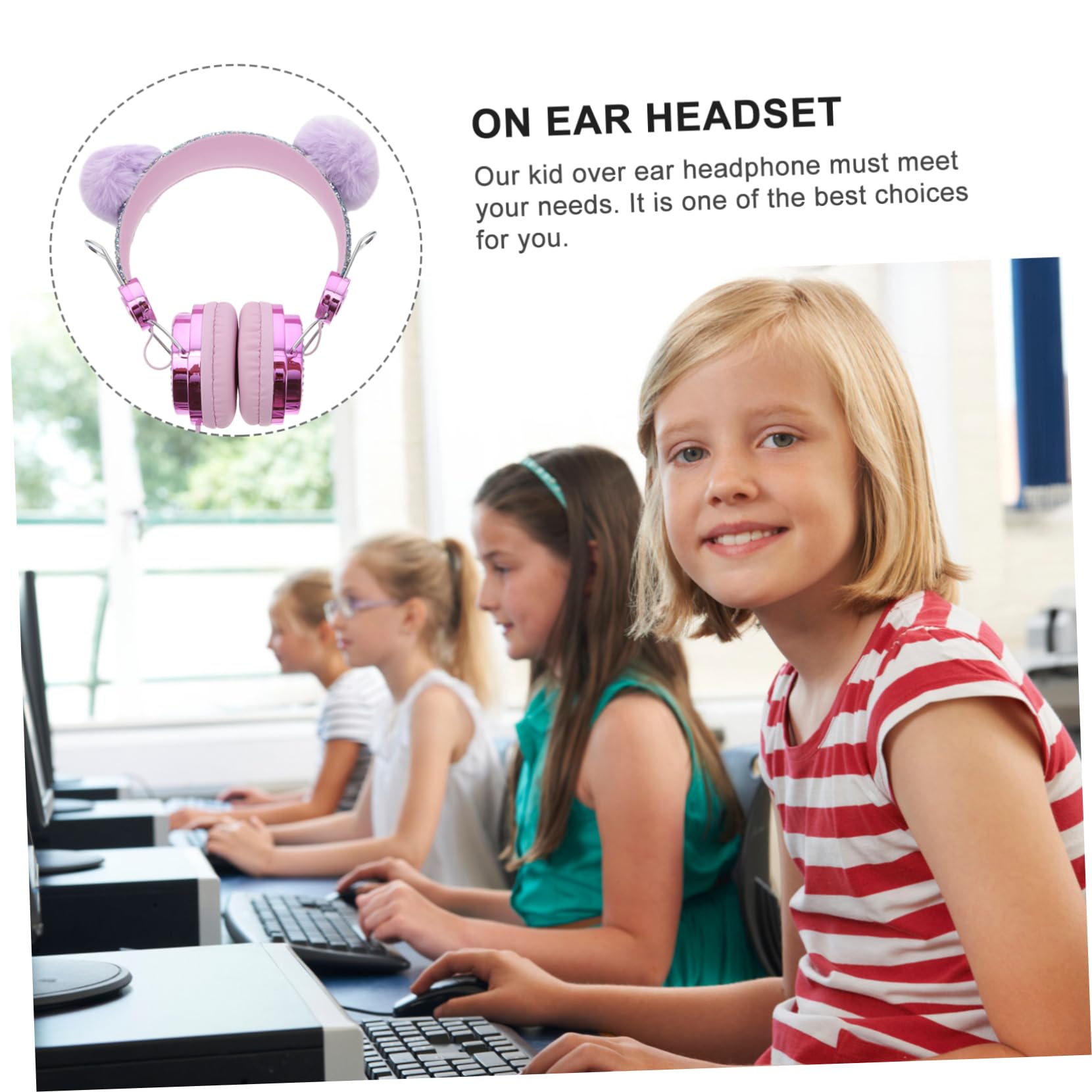 Gadpiparty 2 Pack Cat Ear Headphones for Kids - Cute Over-Ear Headset with Microphone for School, Travel, Gaming, and Music | Perfect Gift for Girls & Boys | Lightweight & Comfortable for Long Wear