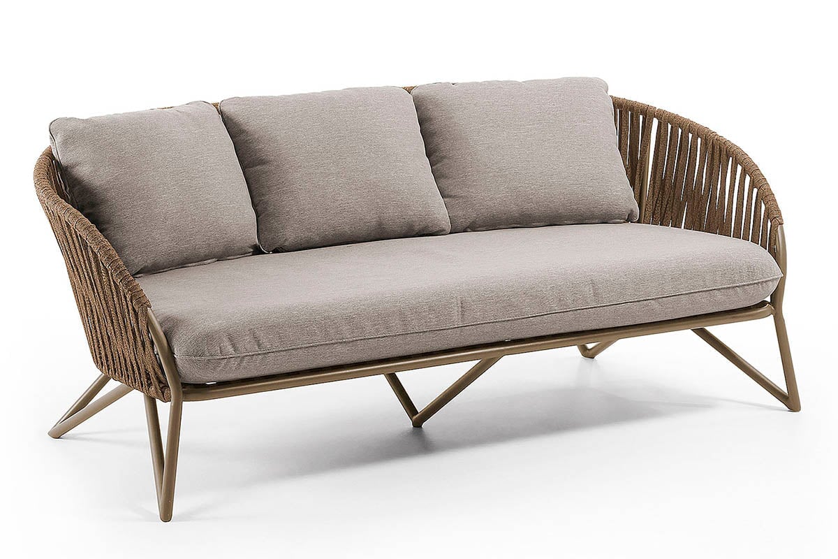 Como Branzie 3-Seater Sofa - Modern Fabric Couch for Living Room, Lounge & Office - Comfortable Sectional Sofa with Soft Cushions for Family Gatherings & Relaxation