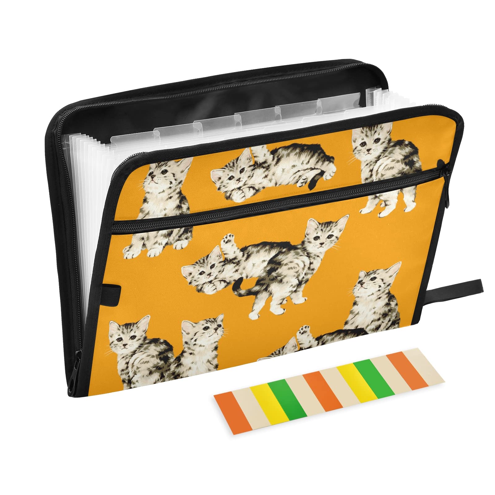 UMIRIKO 13-Pocket Expanding File Folder with Sticky Labels - Accordion Document Organizer for Letter & A4 Size - Zippered File Folder with Secure Closure (20220472) - Perfect for Office, School, Home Organization & Tax Document Storage