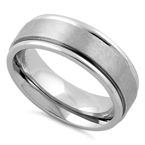 Premium Stainless Steel Satin Finish Wedding Band Ring for Men & Women - Durable, Hypoallergenic Jewelry for Engagement, Anniversary, and Everyday Wear