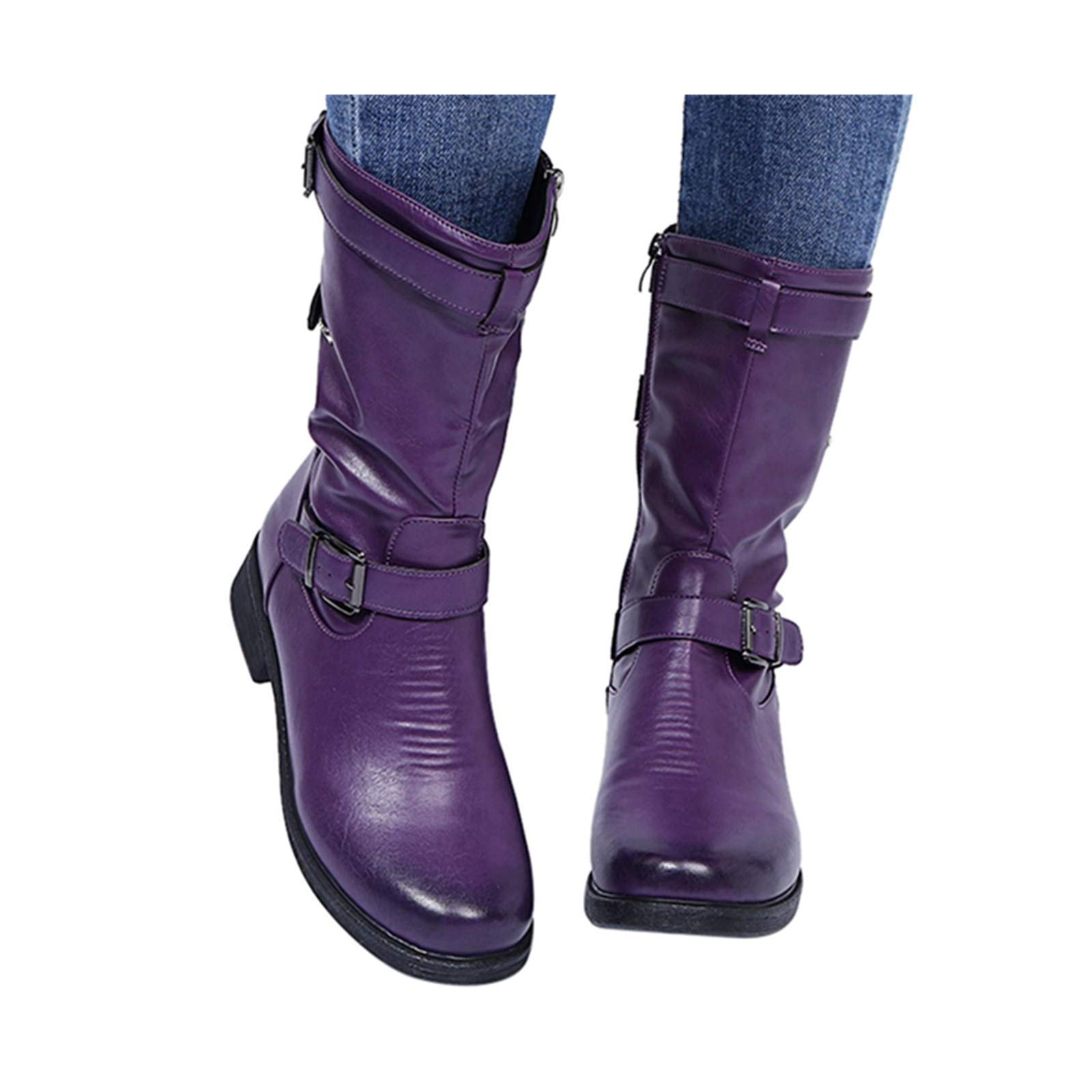 Stylish Hemlock Women's High Heel Ankle Boots - Winter Snow Calf Boots with Wedge Heel for Height Increase | Slip-On Fashion Booties for Office, Party & Night Out