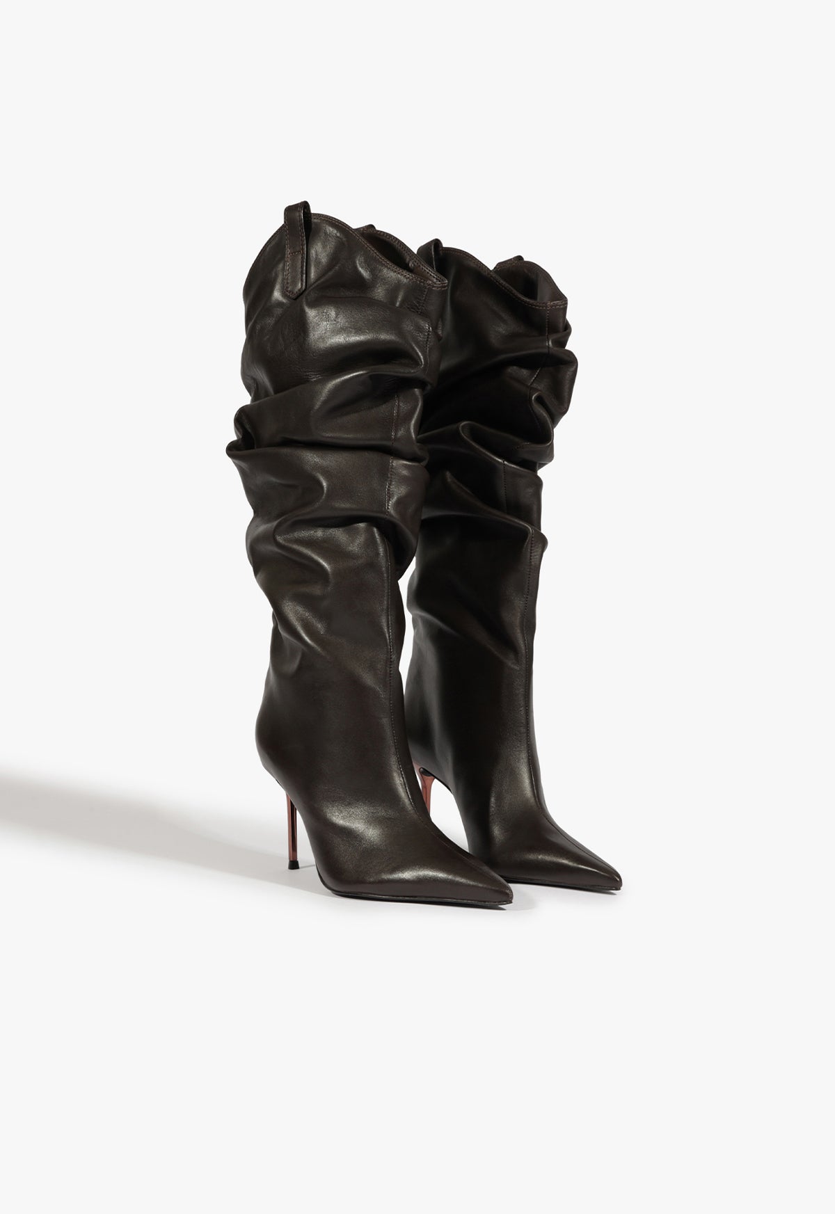 Beverly Atanado Leather Boots for Women - Mid Heel Height 24mm (Style S2209500200002) | Comfortable & Stylish for Office, Parties & Everyday Wear
