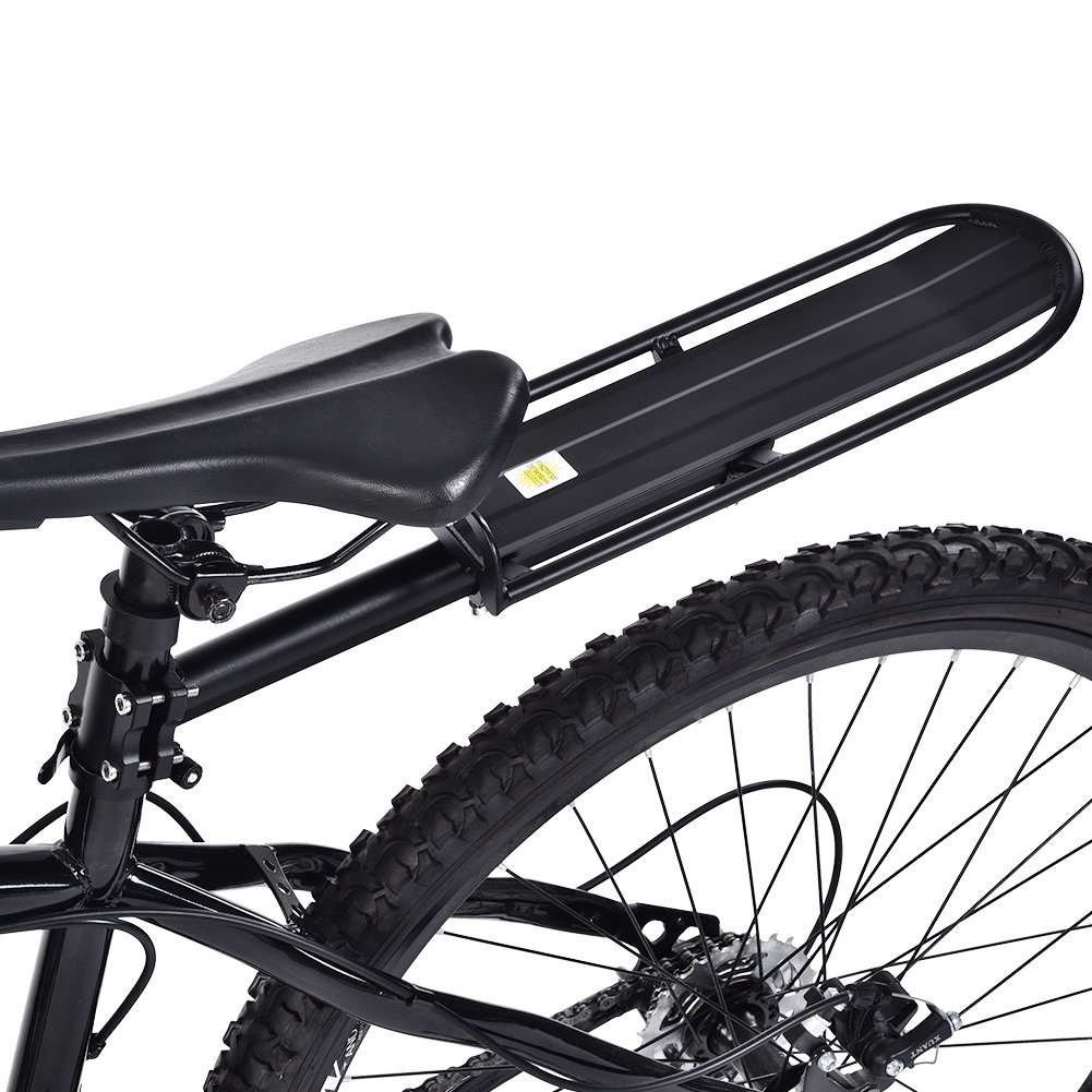 Aluminum Alloy Bike Rear Rack - Quick Release Cargo Carrier for Cycling, Kids Seat & Bike Pegs - Holds 10KG - Perfect for Family Rides, Commuting & Grocery Hauling