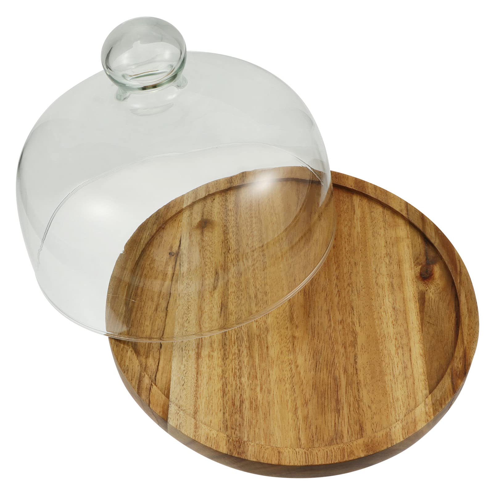 DOITOOL 10-Inch Glass Cake Dome with Stand - Clear Cake Cover for Display, Protection & Decoration - Perfect for Bakeries, Dessert Tables & Home Kitchen Use