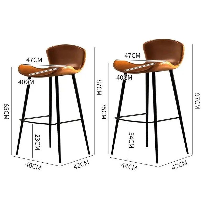 Ergonomic Bar Stools for Kitchen Island - Adjustable Height Counter Stools with Back Support - Perfect for Dining, Entertaining & Home Office Use