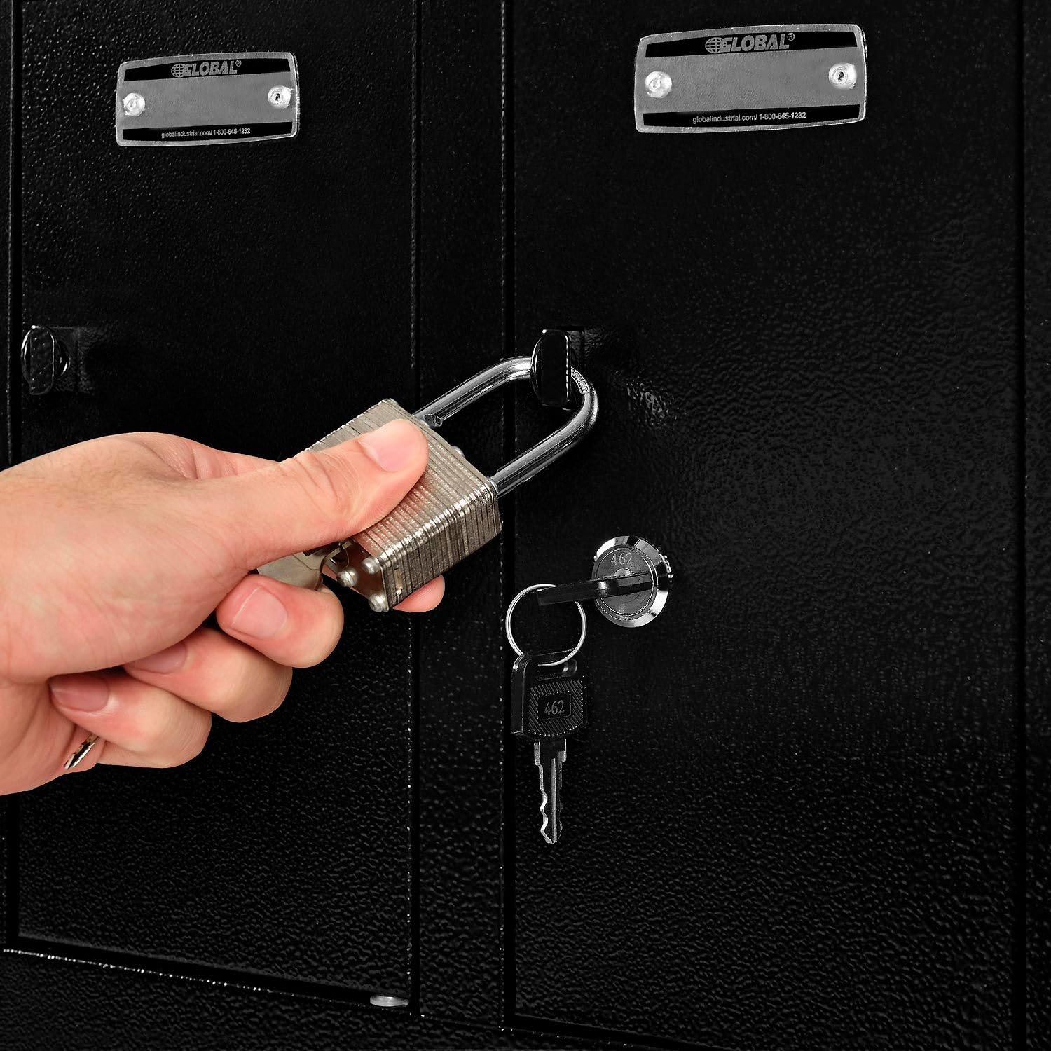 12-Door Tablet & Cell Phone Storage Locker with Keyed Lock & Master Door - Secure Charging Station for Schools, Offices & Gyms - Industrial Grade Mobile Device Storage Solution