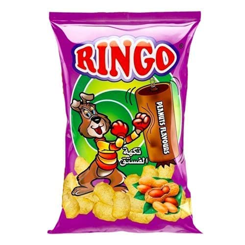 Authentic Lebanese Ringo Chips - 10 Flavor Variety Pack (Peanut, 22g x 30 Bags) | Wholesale Lebanese Snacks for Parties, Gifts & Bulk Snacking