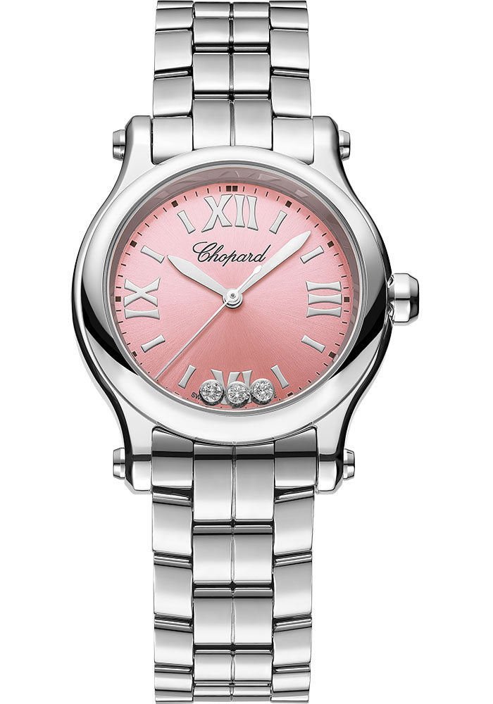 Chopard Happy Sport Ladies Watch - Stainless Steel & Diamond Accents for Women | Elegant Timepiece for Work, Parties & Special Occasions