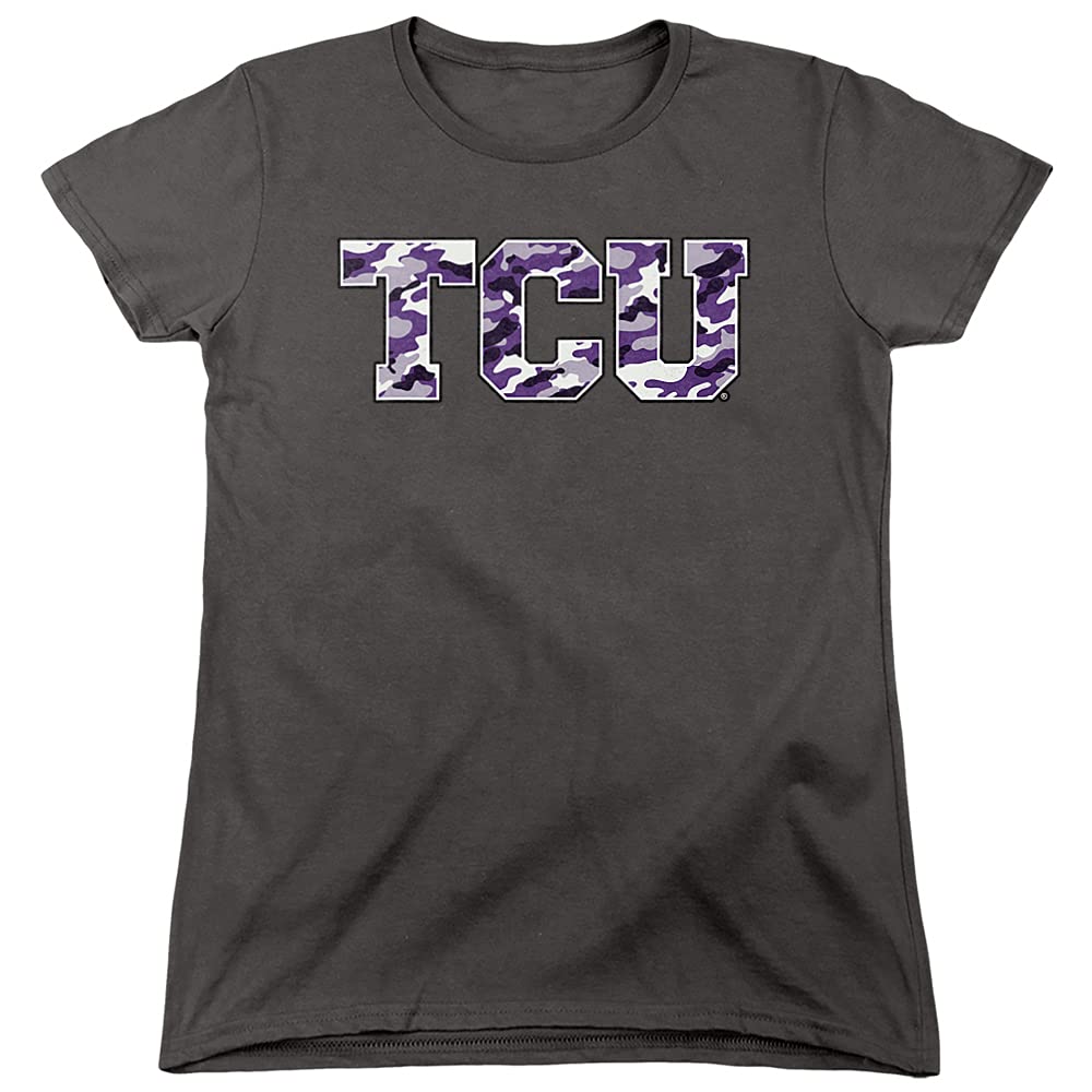 Texas Christian University Official Camo Women's T-Shirt | TCU Camouflage Graphic Tee for Women | Perfect for Game Day, Tailgating & School Spirit
