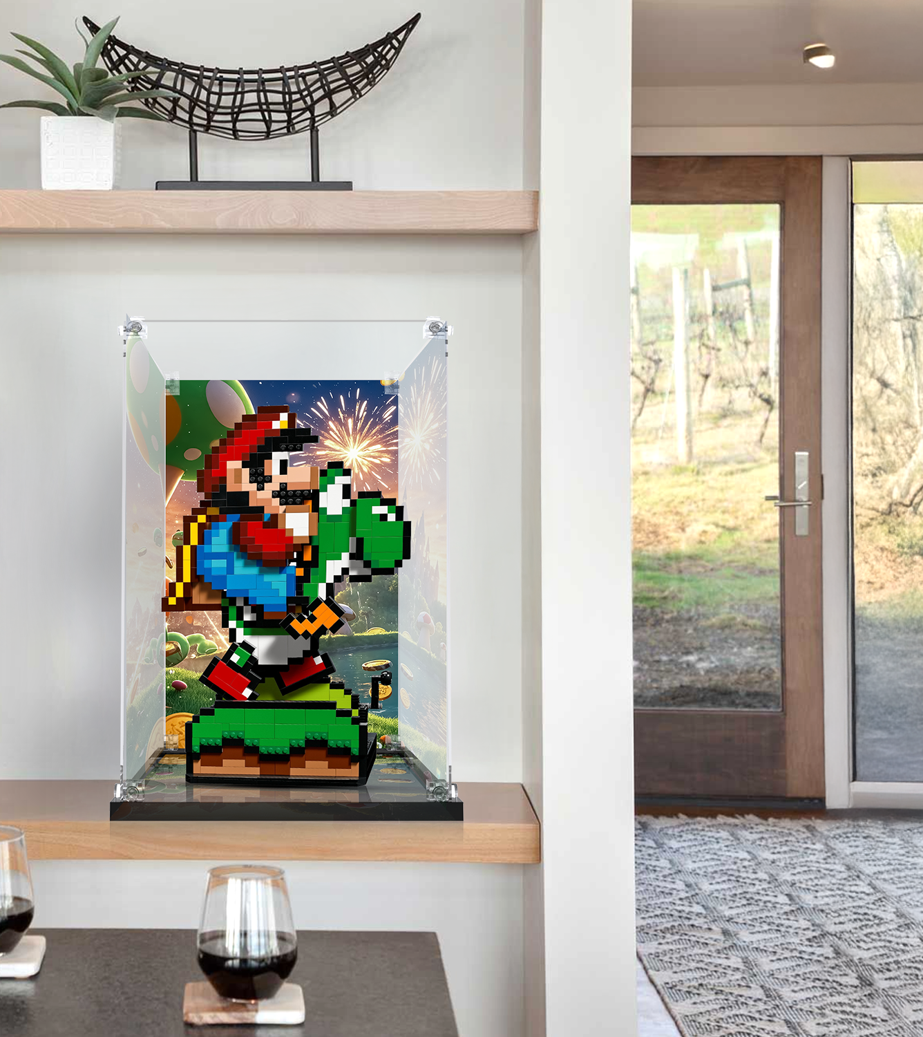 LEGO Super Mario World™: Mario & Yoshi 71438 Display Case - Protective Showcase for LEGO Building Blocks - Perfect for Collectors & Home Decor