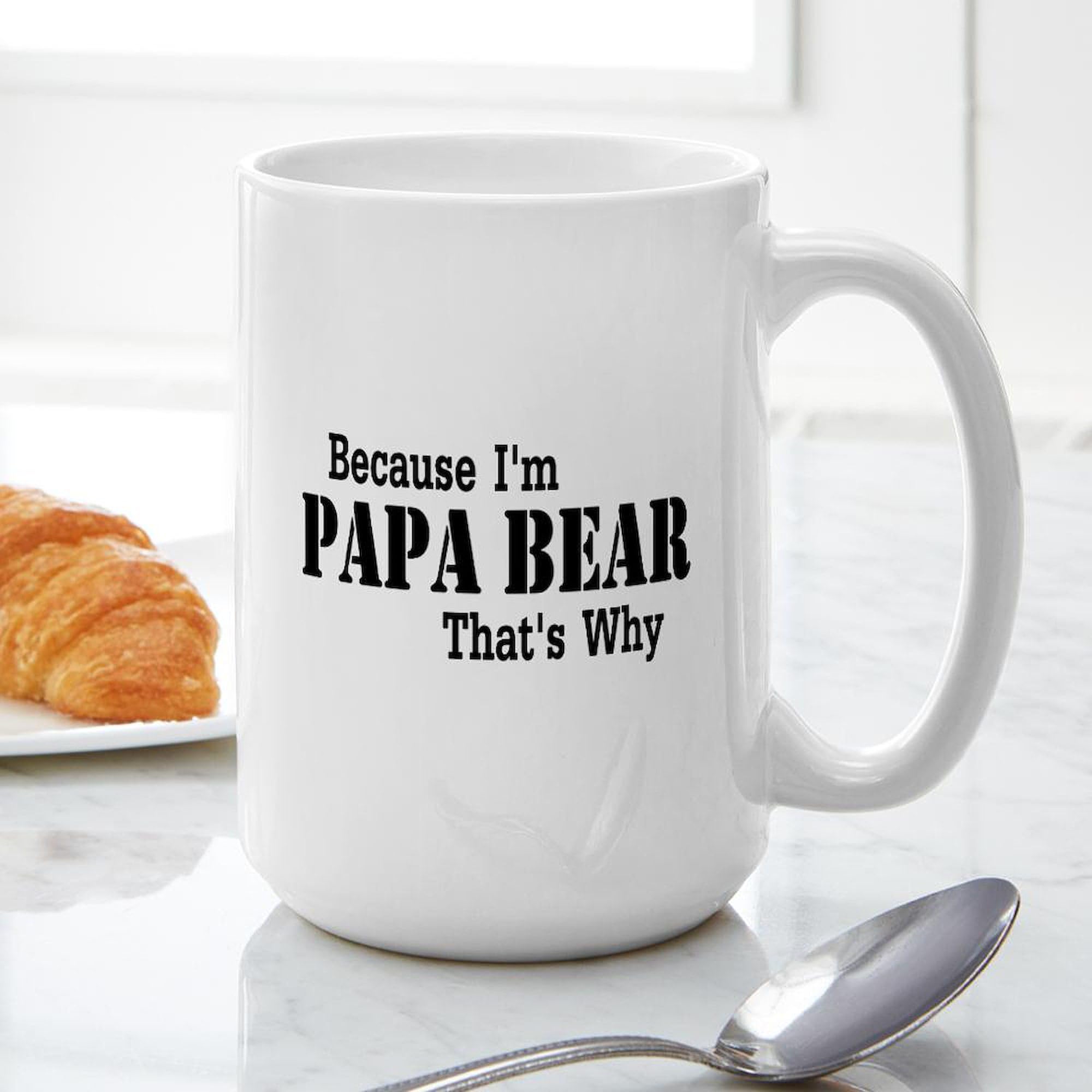 Papa Bear 15 oz (444 ml) Ceramic Coffee Mug - Funny Dad Gift, Perfect for Father's Day, Birthday & Office Use - Ideal for Hot Coffee, Tea & Cocoa