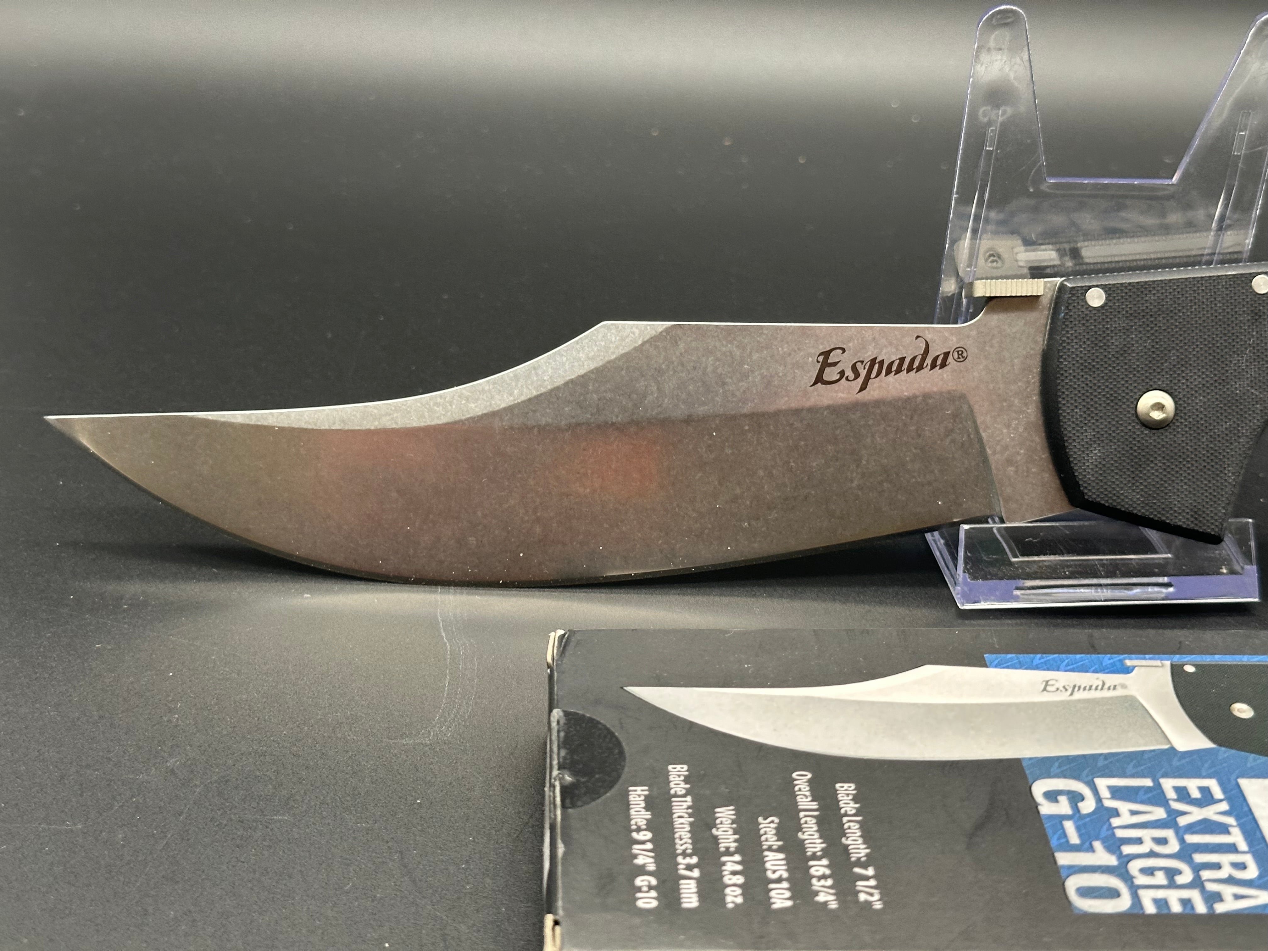 Cold Steel Espada XL G-10 Lockback Folding Knife - 7.5