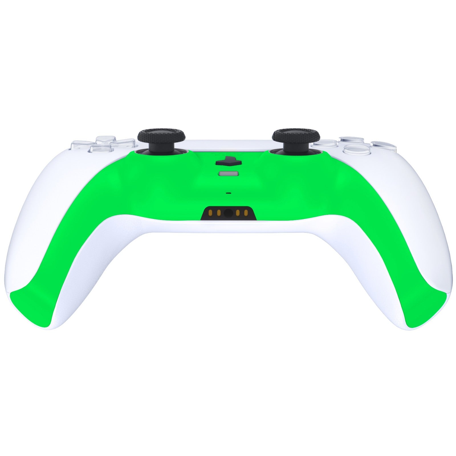 eXtremeRate PS5 Controller Shell Replacement - Neon Green Custom Cover for BDM-010/020/030/040/050 with Accent Rings | Gaming Accessories for Enhanced Style & Personalization