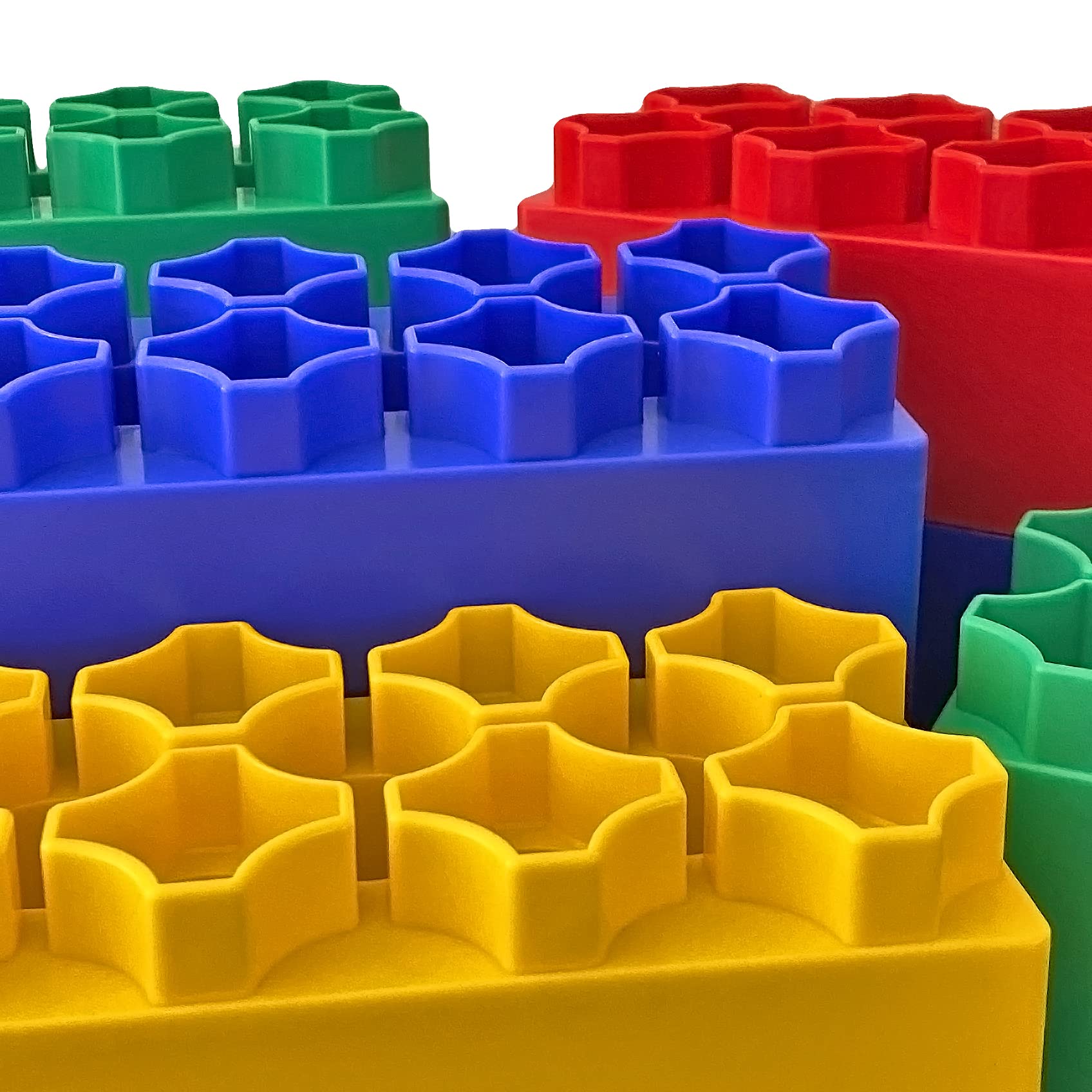 42-Piece Jumbo Building Blocks Set with Non-Toxic Washable Markers | STEM Educational Toys for Kids | Large Construction Blocks for Child Development & Creative Learning | Made in USA | Perfect for Preschool Playtime, Classroom Activities & Birthday Gifts