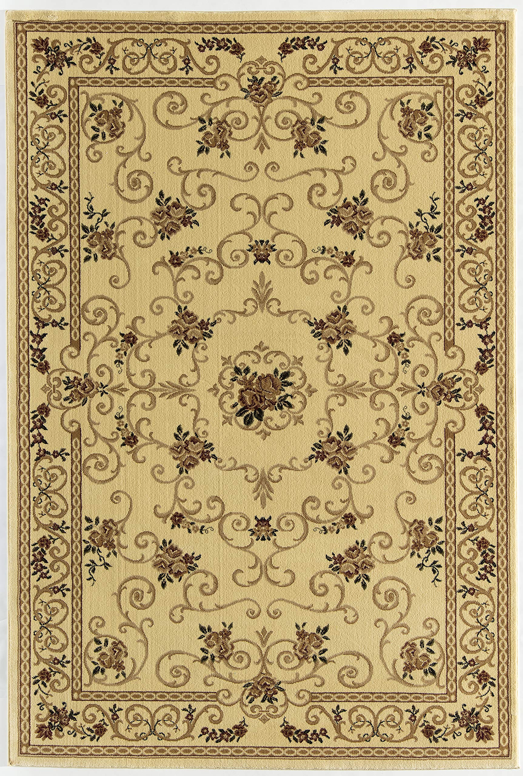 Rugs America New Vision Collection 207 Oriental Traditional Round Area Rug - 5'3