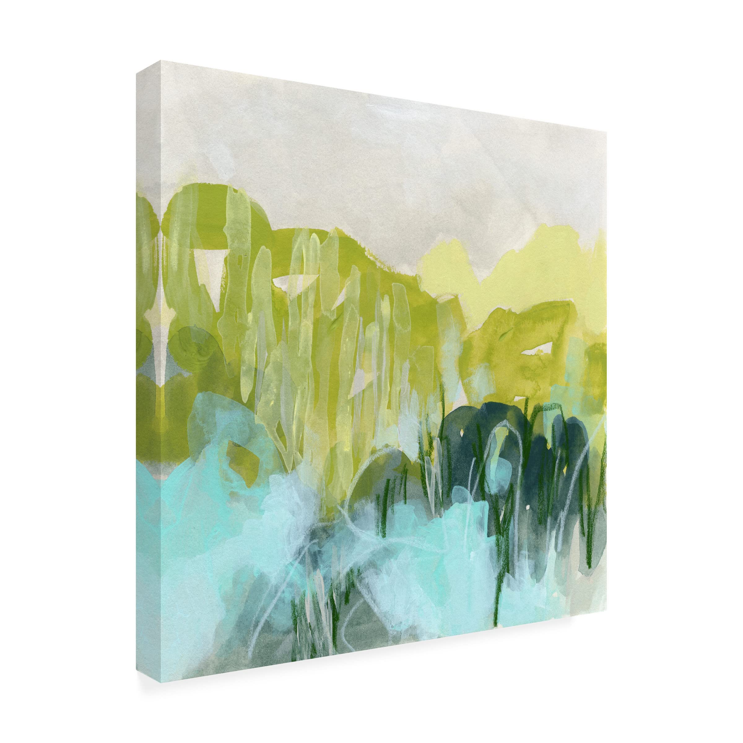 Trademark Fine Art 'Marsh Crest I' Canvas Wall Art by June Erica Vess - Coastal Landscape Painting for Living Room, Bedroom & Office Decor