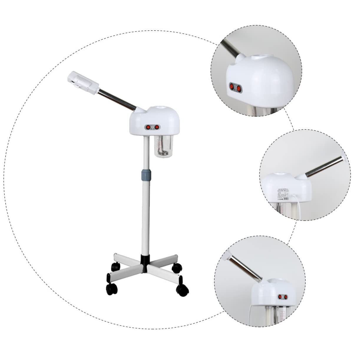 FRCOLOR Professional Facial Steamer & Humidifier - Skin Care Device for Spa, Beauty Salon & Home Use - Hydrating Water Sprayer for Facial Treatment & Relaxation