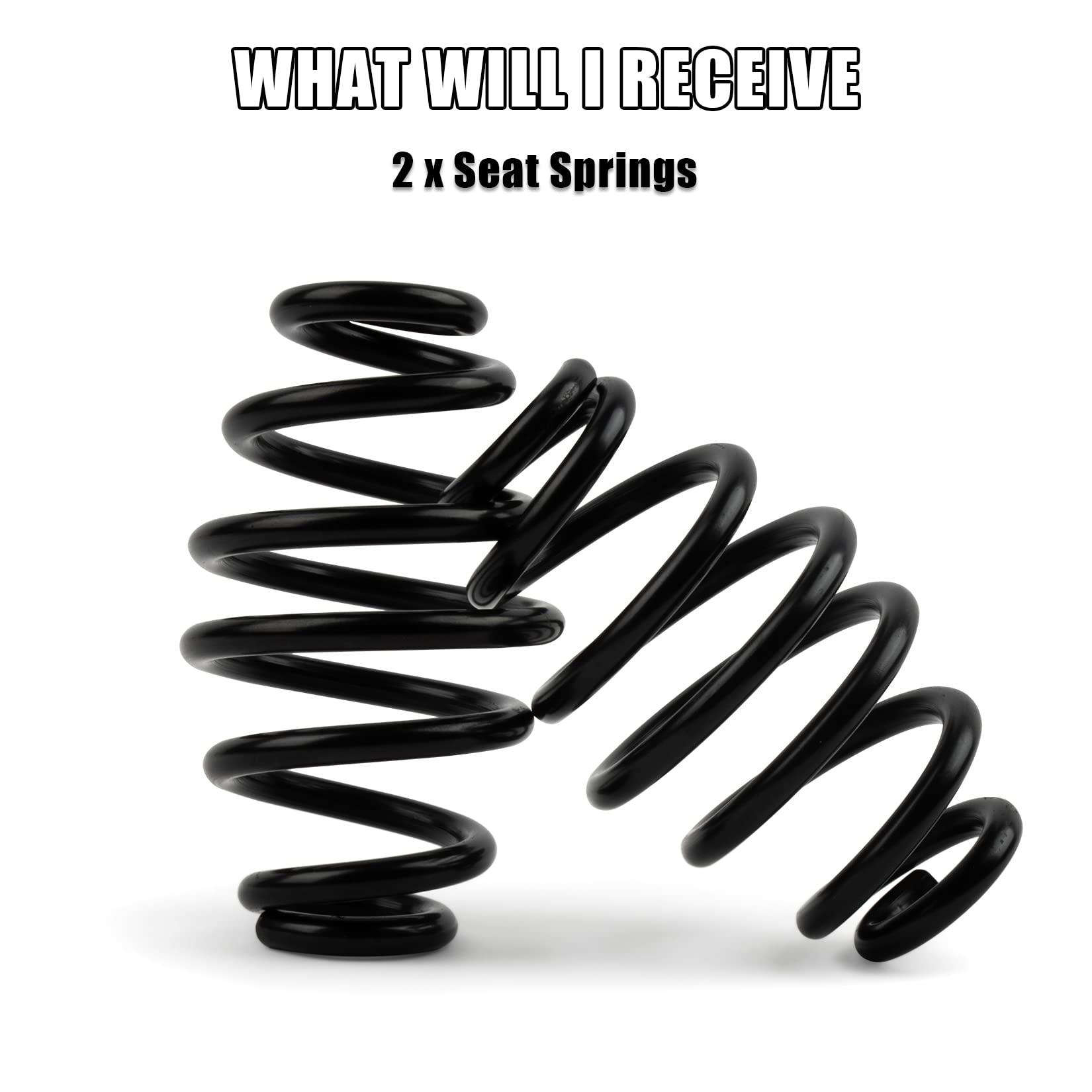 PSLER Motorcycle Coils Spiral Seat Spring Kit - 2 Pack 3 Inch Black Steel Solo Seat Barrel Springs for Harley Touring Softail Sportster Dyna Bobber Chopper - Perfect for Custom Bike Builds & Seat Upgrades