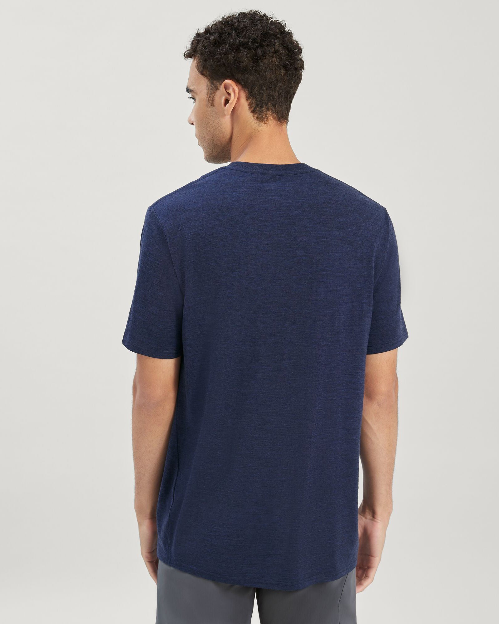 Premium 100% Merino Wool Men's T-Shirt - Midnight Navy Marle | Soft Breathable Base Layer for Hiking, Travel & Everyday Wear