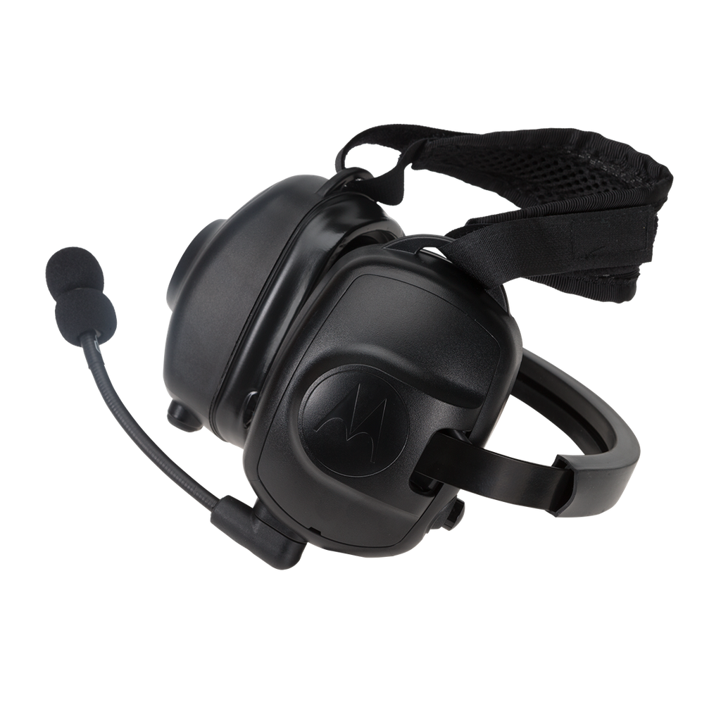Motorola PMLN6760 Heavy Duty Behind-the-Head Headset with Noise Cancelling Mic - Durable Business Headset for Call Centers, Warehouse & Industrial Use