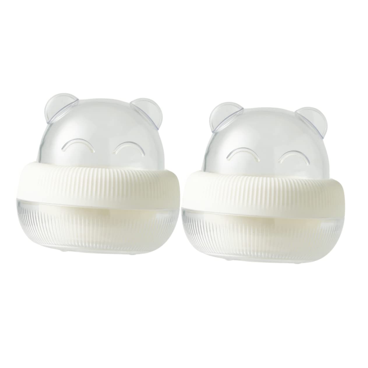 BIUDECO 2-Pack Cute Egg-Shaped Makeup Sponge Holder & Cotton Pad Storage Box - Perfect for Organizing Beauty Blenders, Round Sponges, and Cosmetic Puffs - Ideal for Vanity, Travel, and Bathroom Makeup Organization