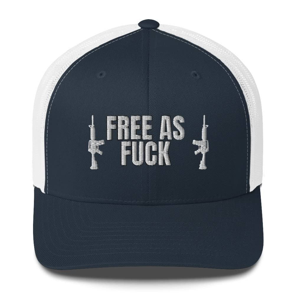 Free As Fuck Hat - Funny Mesh Trucker Cap for Men & Women - Perfect for Outdoor Activities, Parties & Casual Wear