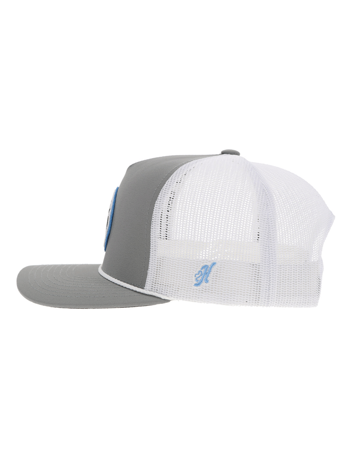 Hooey 2330T GYWH Cowboy Golf High Profile Trucker Hat - Grey and White Adjustable Snapback for Outdoor Sports, Golfing, and Casual Wear