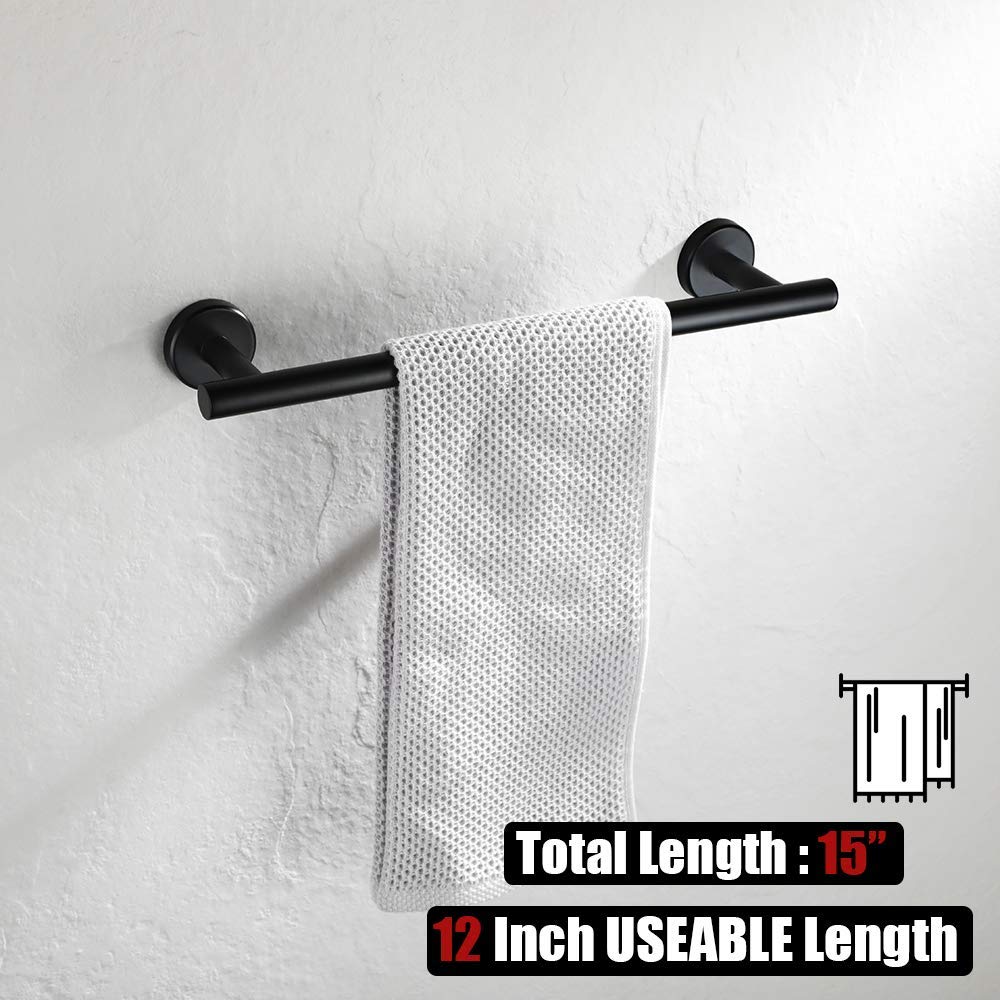 Matte Black Towel Ring Holder - Stainless Steel 7