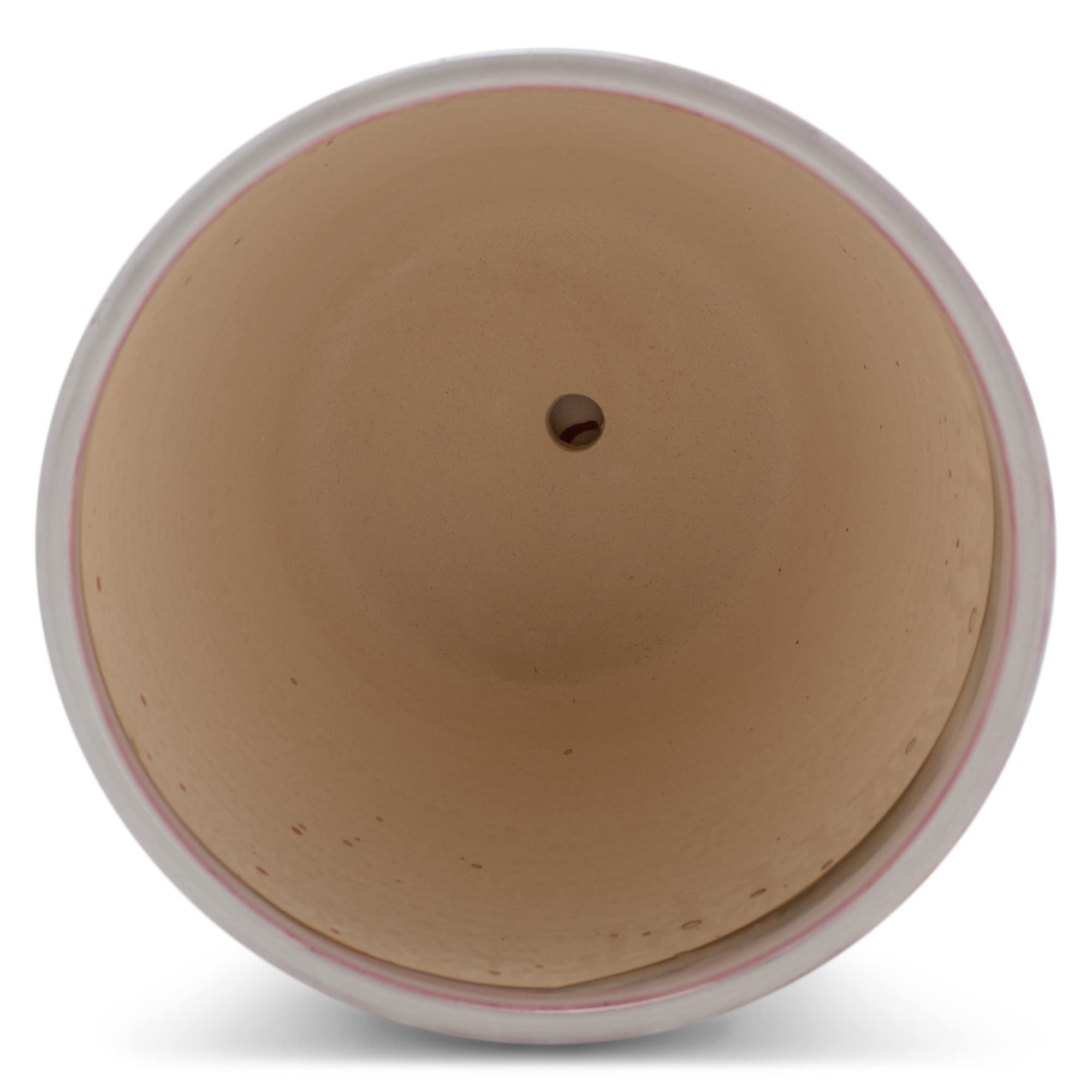 5.5 x 6 Inch Ceramic Flower Pot with Saucer - Dotted Petal Red and White Planter for Indoor Plants, Succulents, and Home Decor | Perfect for Windowsills, Table Centerpieces, and Garden Displays