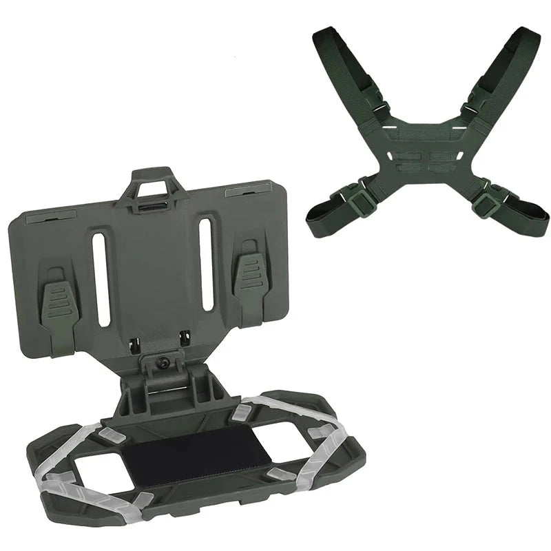 Tactical MOLLE Folding Navigation Board & Smartphone Holder Set - Military GPS Map Mount for Hiking, Camping & Off-Road Adventures