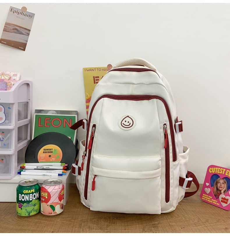 Cute Kawaii Backpack for Girls - Stylish School Backpack for Junior & Middle School Students - Lightweight Durable Bookbag (Black) - Perfect for School, Travel & Everyday Use