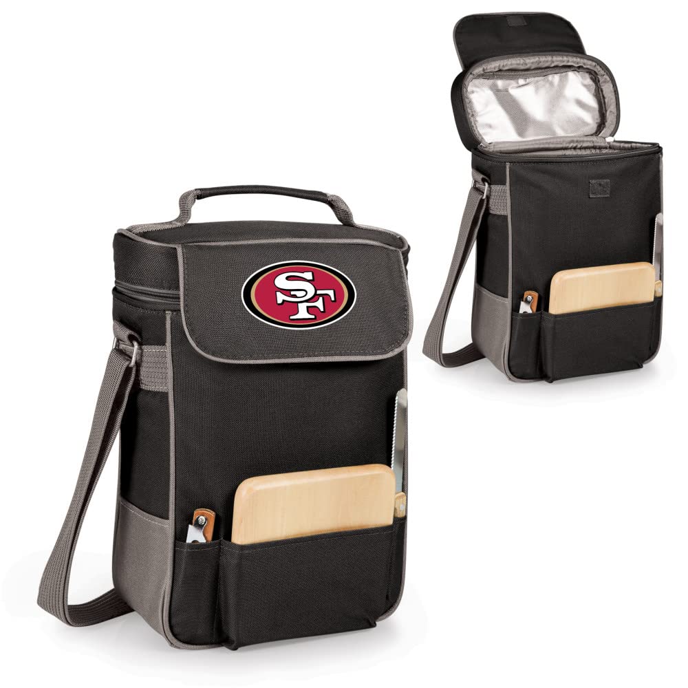 PICNIC TIME NFL Unisex-Adult Insulated Wine & Cheese Tote Bag with Cutting Board - Perfect for Tailgating, Outdoor Picnics & Game Day Parties