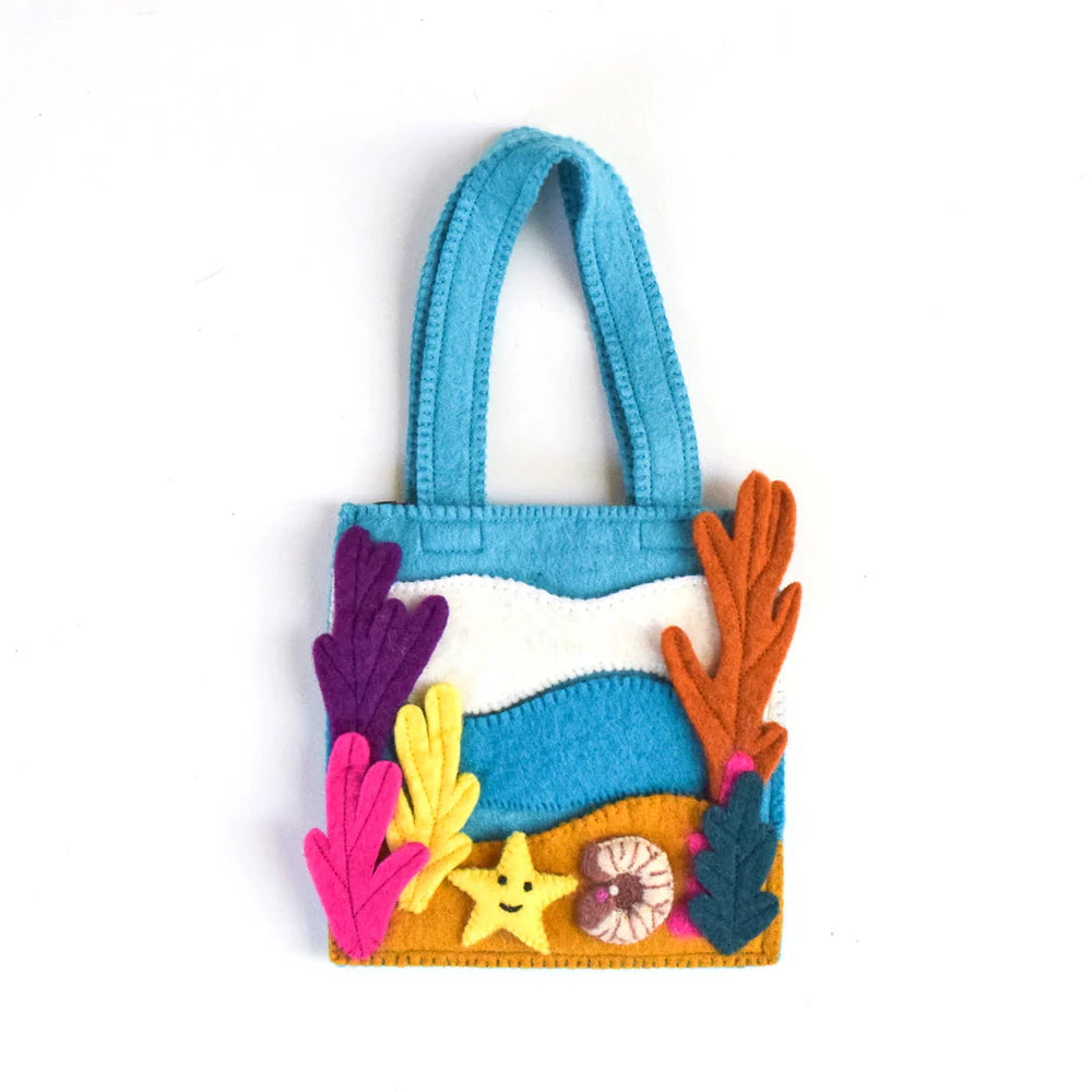 Under the Sea Felt Playscape Bag - Ocean Themed Educational Toy for Kids - Perfect for Preschool Learning, Sensory Play & Travel Activities