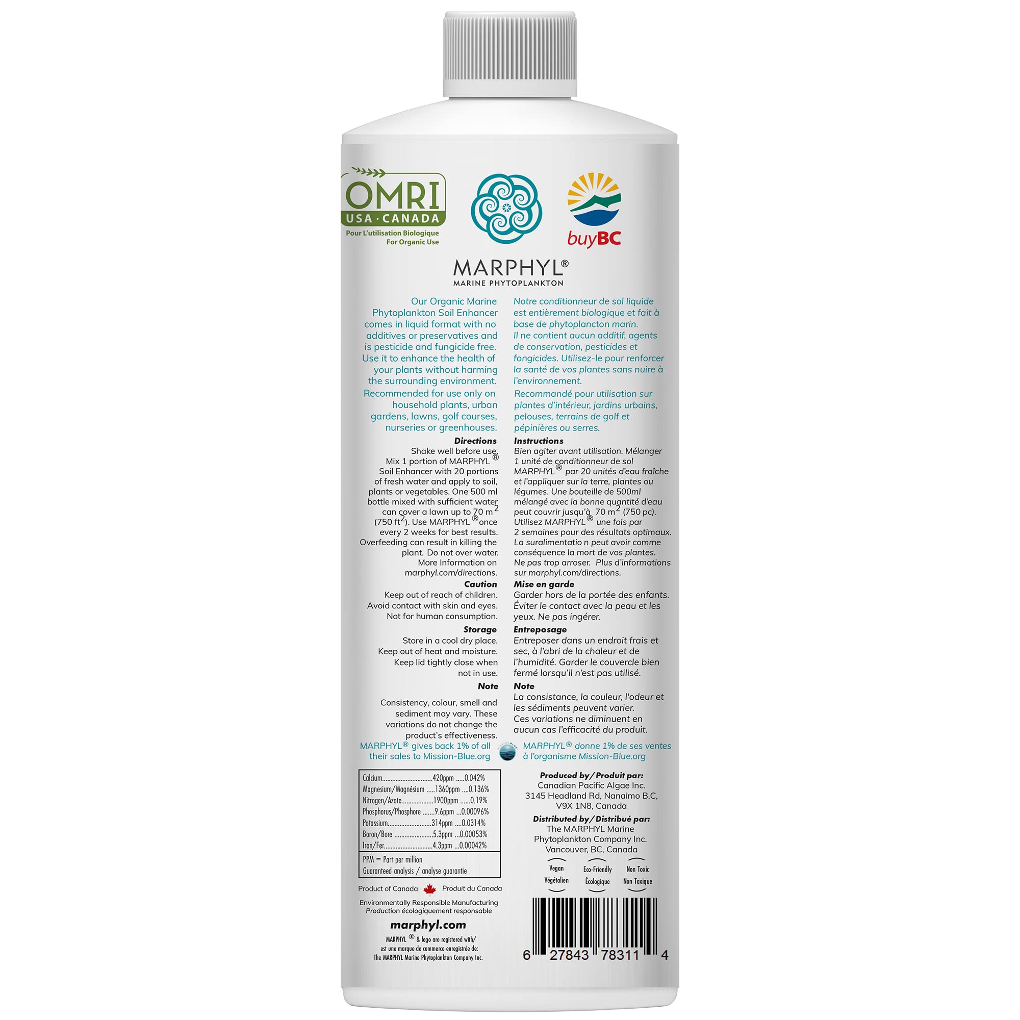 **MARPHYL Organic Liquid Fertilizer - All-Purpose Plant Food for Indoor & Outdoor Plants - Nutrient-Rich Lawn Fertilizer & Soil Enhancer for Flowers, Vegetables, Succulents, Bamboo & Hydroponics - Perfect for Houseplants, Gardens & Greenhouses**